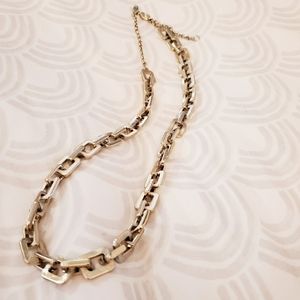 Ann Taylor gold and white link necklace
